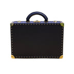 Briefcase x Trax NYC close-up of gold-galvanized brass hardware
