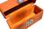 Ostrich Mirror Handbag close-up of exotic leather quill texture