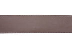 Black leather belt full length view showing keeper loop