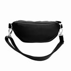 Leather belt bag interior view showing spacious compartment