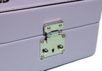 Lavender Mirror Handbag Alcantara texture close-up