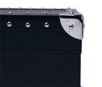 8-Place Watchbox in black leather, interior showing memory foam pillows