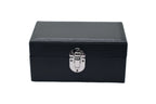 3-Place Watchbox in dark green leather, closed exterior view
