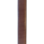 Brown leather belt full length view showing keeper loop