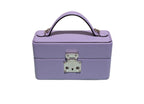 Lavender Mirror Handbag close-up of brass and palladium clasp