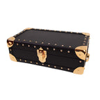 Gold Trunk mini x Trax NYC, close-up of calf leather texture