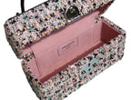 Black Mirror Handbag interior showing built-in mirror and Alcantara lining