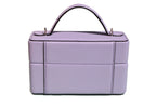 Lavender Mirror Handbag carried by hand, front view