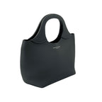 Black Italian leather tote bag with structured top handle - Oberndörfer
Model 017