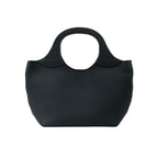 Black Italian leather tote bag with structured top handle back - Oberndörfer
Model 017