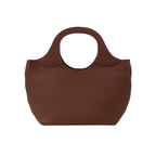 Brown Togo calf leather tote bag, handmade in Italy back - Bag Model 017 by Oberndörfer