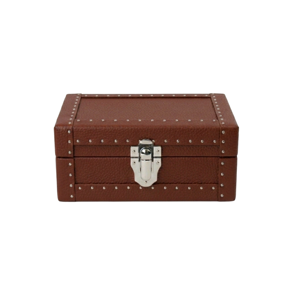 Cognac brown grained calf leather watch box for 3 watches -
Oberndörfer Milano, made in Italy
