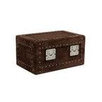 Side view of suede leather 3-place watch storage box - Oberndörfer Milano luxury watch box