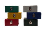 3-Place Watchbox in red leather, close-up of leather texture