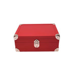8-Place Watchbox in red leather, open showing interior - Oberndörfer Milano