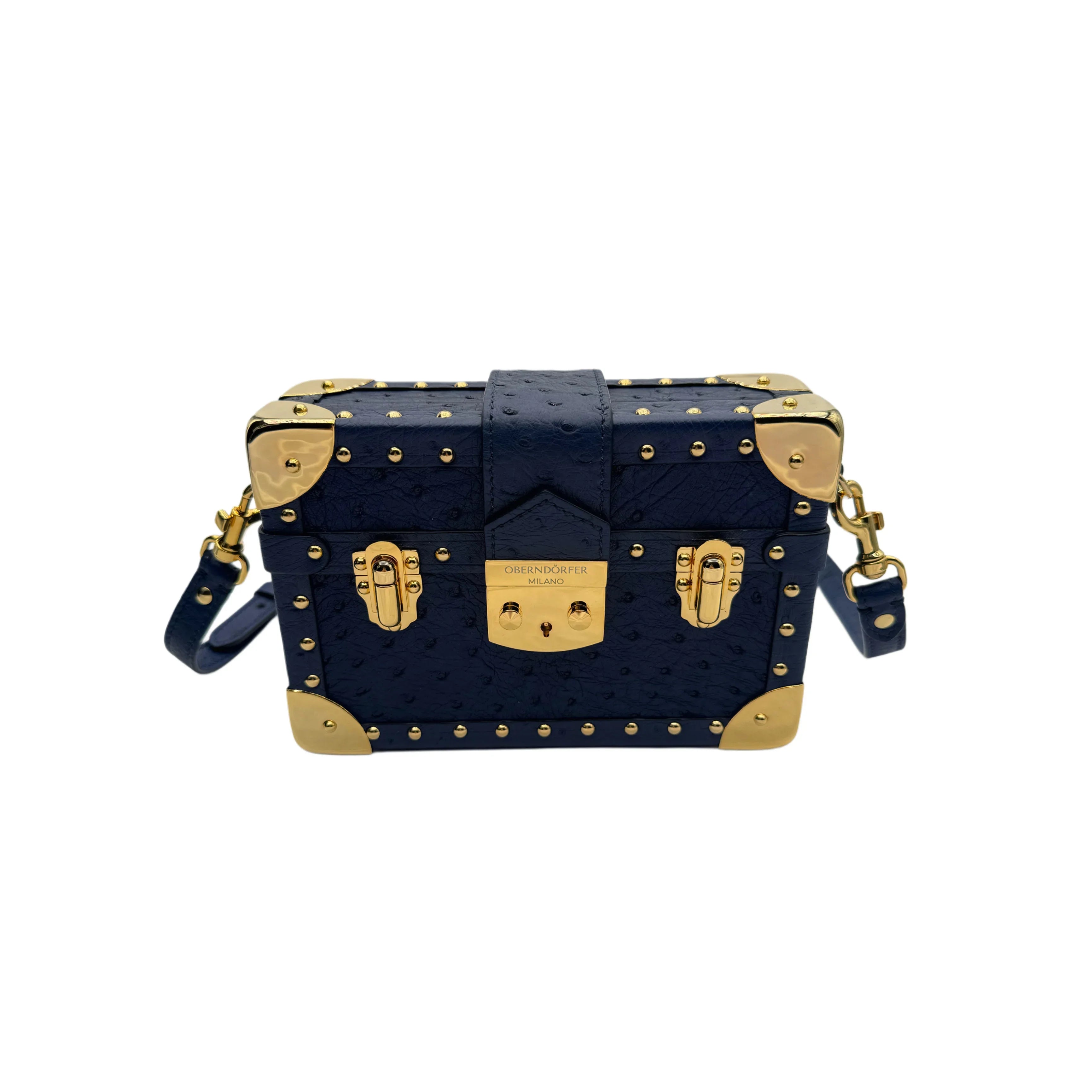 Ostrich Mini Trunk Handbag