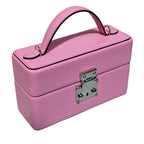 Pink Mirror Handbag side view showing structured silhouette