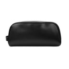 Leather Beauty Bag open showing cotton lining