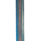 Hand-painted leather belt full length view showing keeper loop