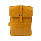 Genuine crocodile leather bag in yellow - handmade in Italy by Oberndörfer Milano