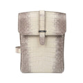 Himalaya alligator leather bag in white-grey gradient - genuine Alligator mississippiensis, handmade in Italy by Oberndörfer Milano
