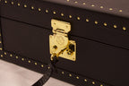Jewelry Box x Trax NYC, close-up of full-grain leather texture