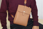 Italian leather backpack - SAC in grained Togo leather, made in Italy