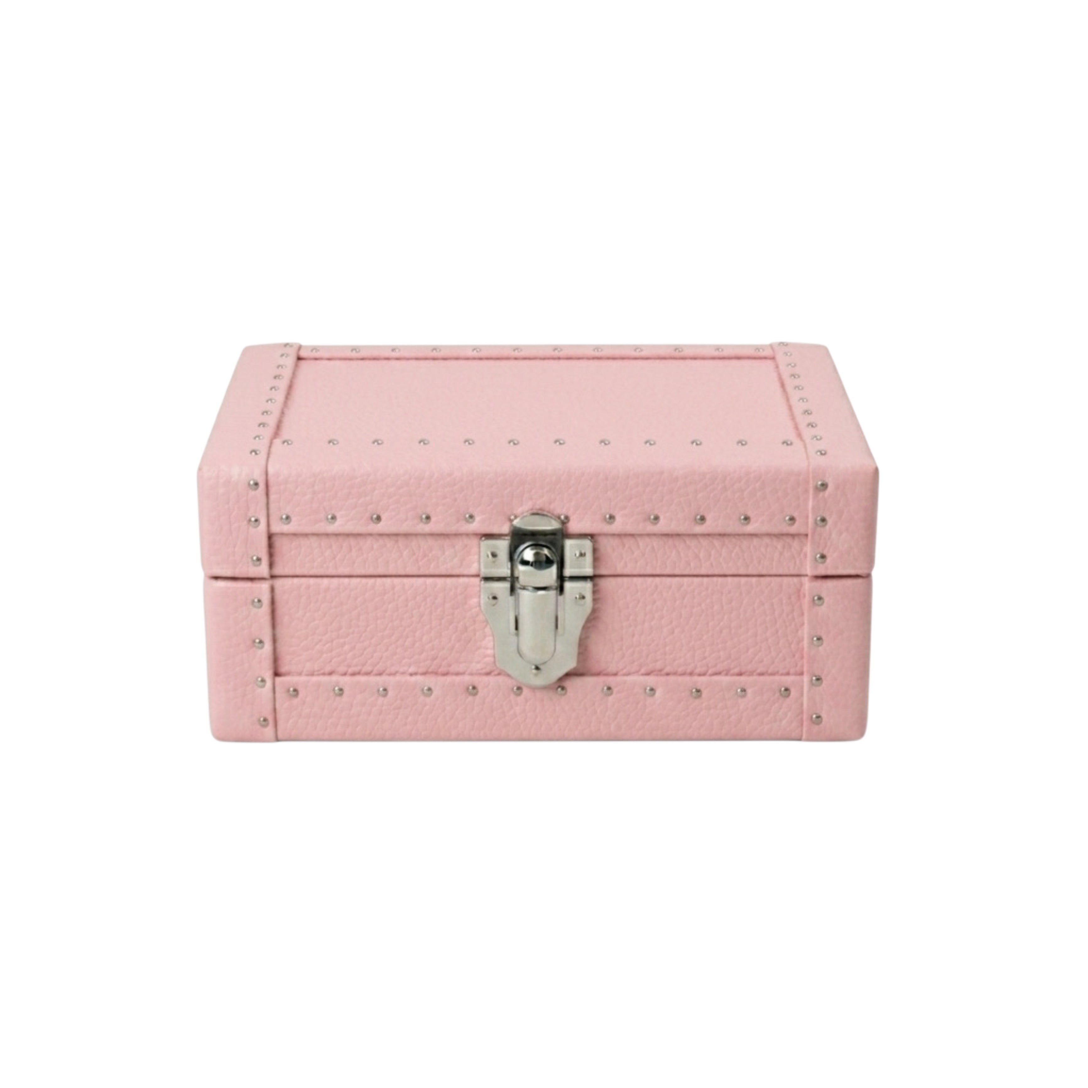 Pastel pink grained calf leather watch box for 3 watches - Oberndörfer Milano, Italy