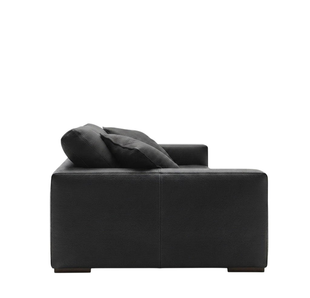Side of calf leather sofa
