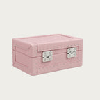 Pink leather 3-place watch storage box - Oberndörfer Milano luxury watch collector box