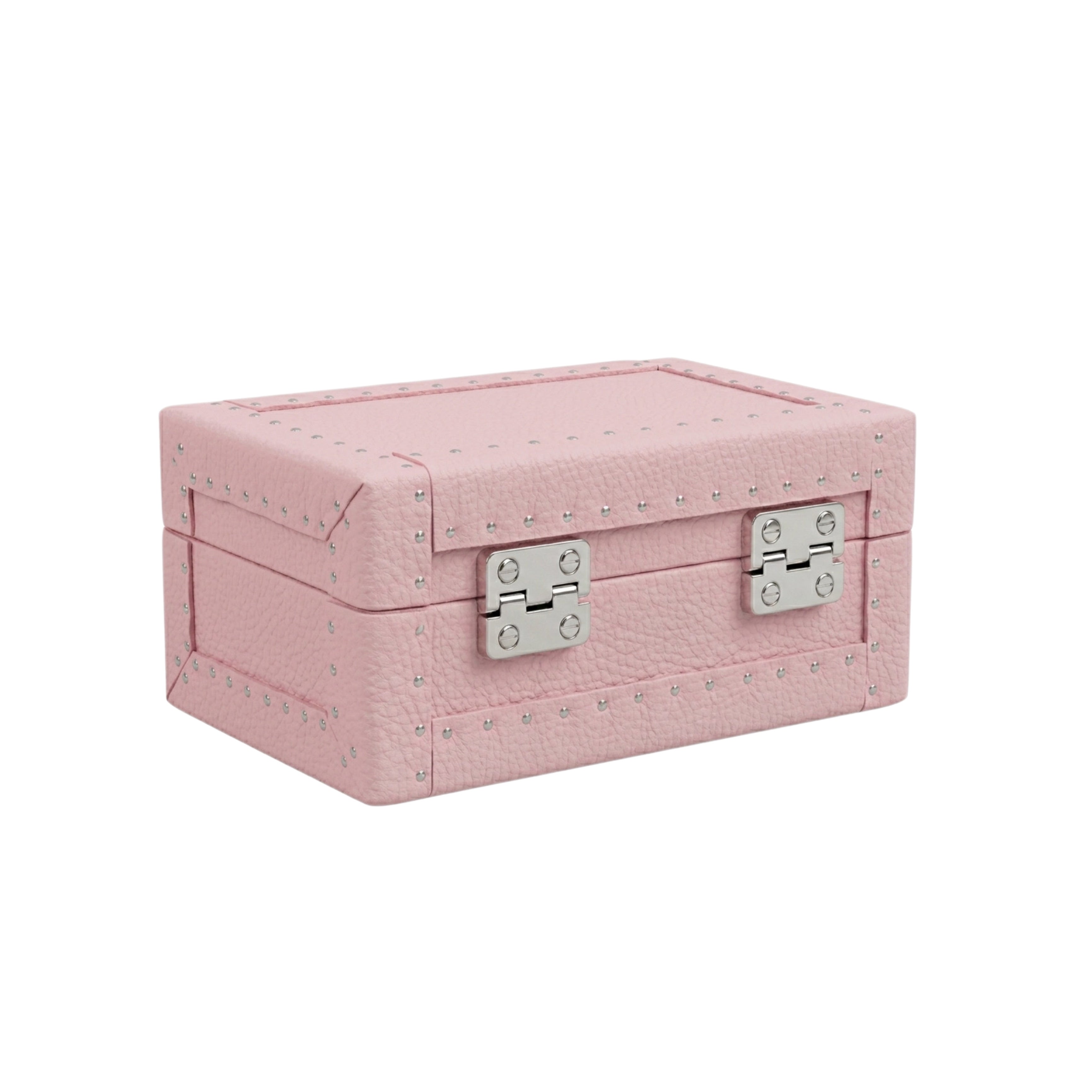 Pink leather 3-place watch storage box - Oberndörfer Milano luxury watch collector box