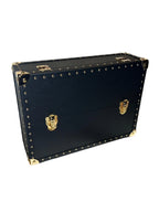 Leather Necklace Box side view showing studded detailing