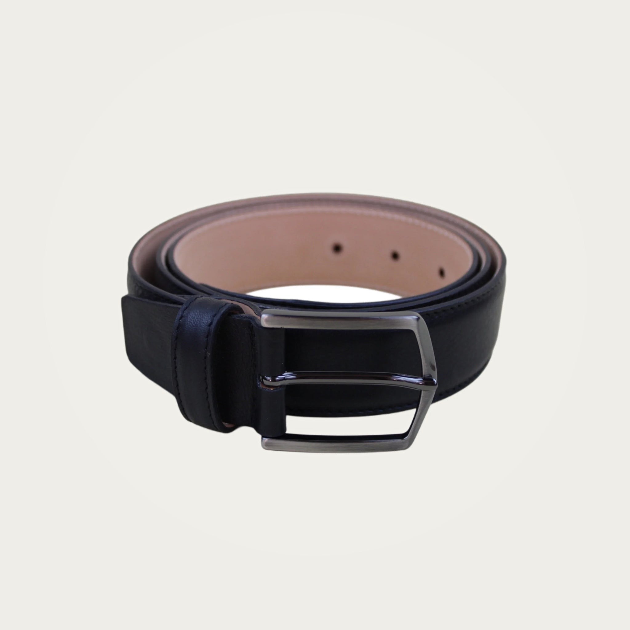 Oberndorfer belt black sq ivory