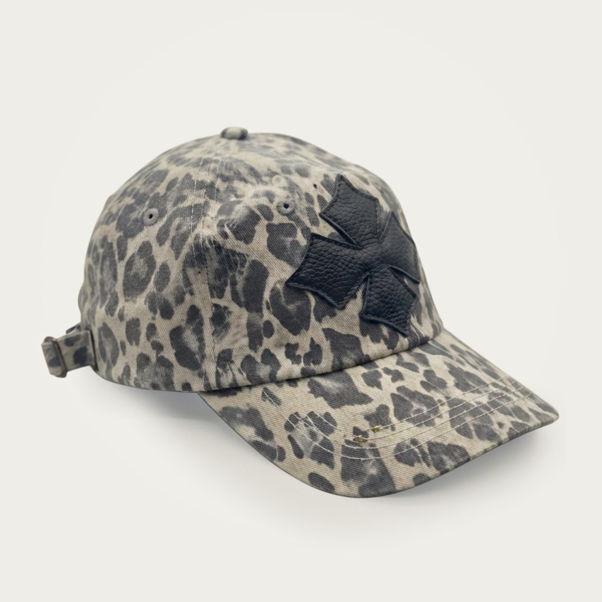 Oberndorfer cap leopard black ivory