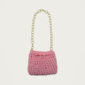 Crochet Handbag - Pink on an ivory studio ground