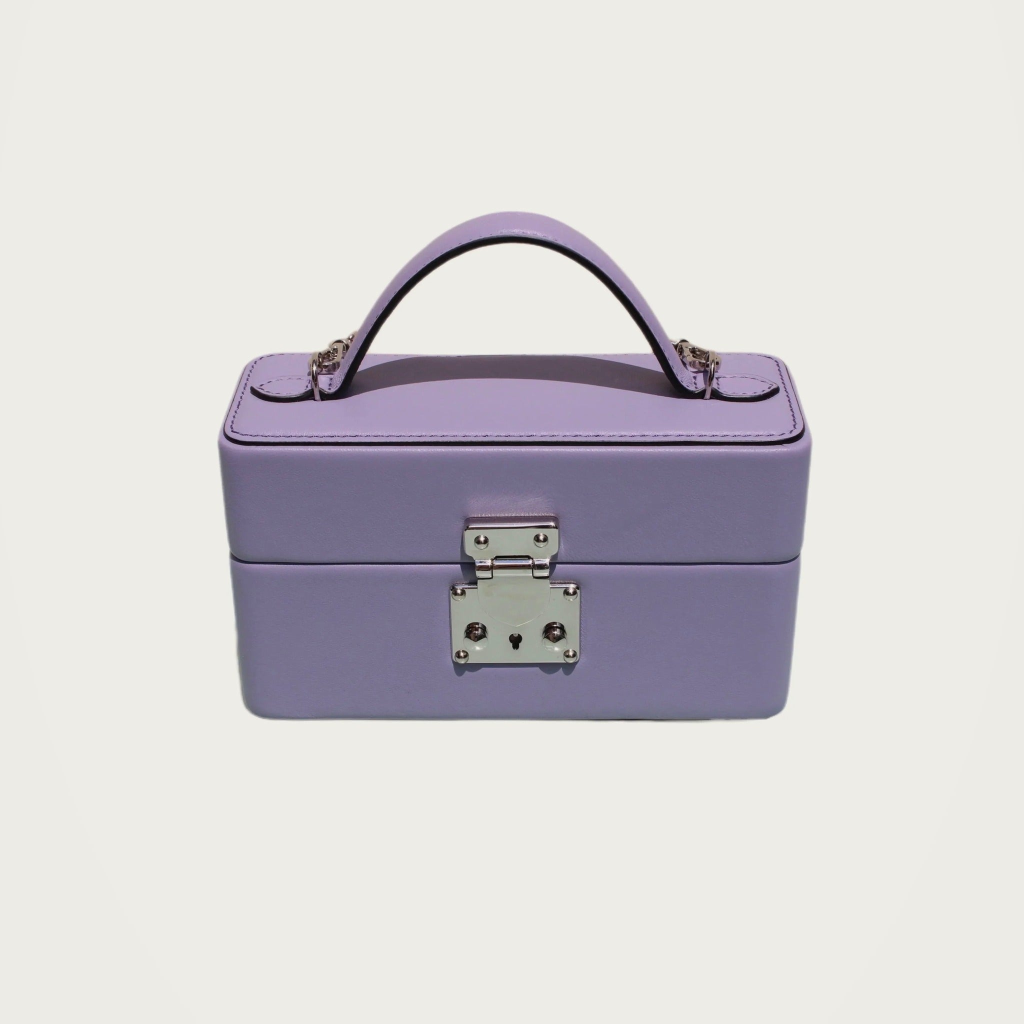 The Mirror Handbag - Lavender on an ivory studio ground