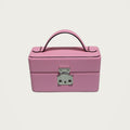 The Mirror Handbag - Pink on an ivory studio ground