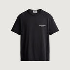 The Constellation T-Shirt in black, front, small lockup at the chest