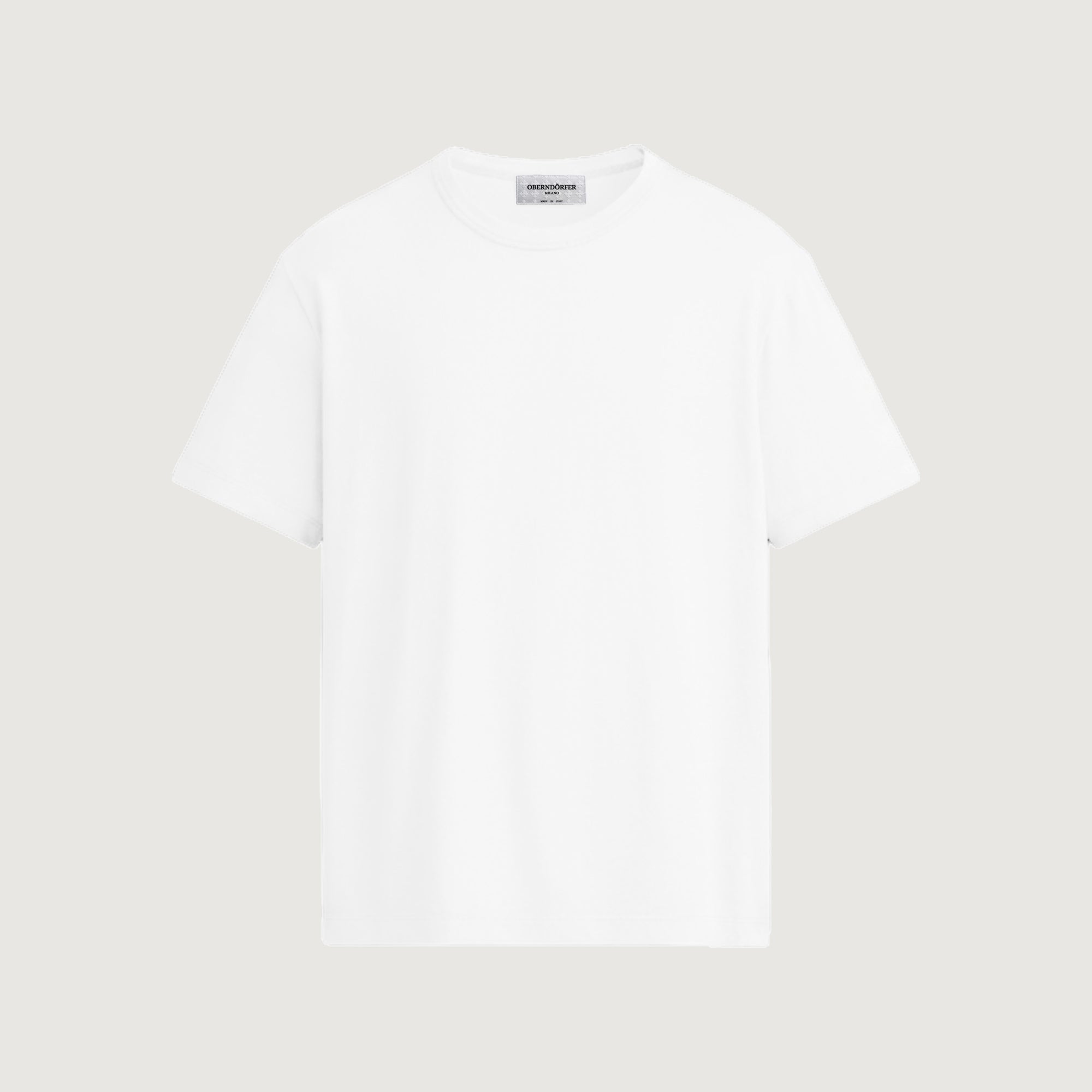 The Initials T-Shirt in white, front, left plain
