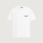 The Lattice T-Shirt in white, front, small lockup at the chest
