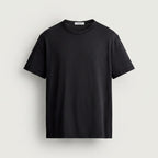T-Shirt OM in black, front, plain