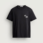 T-Shirt Star patch in black, front, OM monogram at the chest