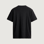 The Tonal Wordmark T-Shirt in black, back, left plain
