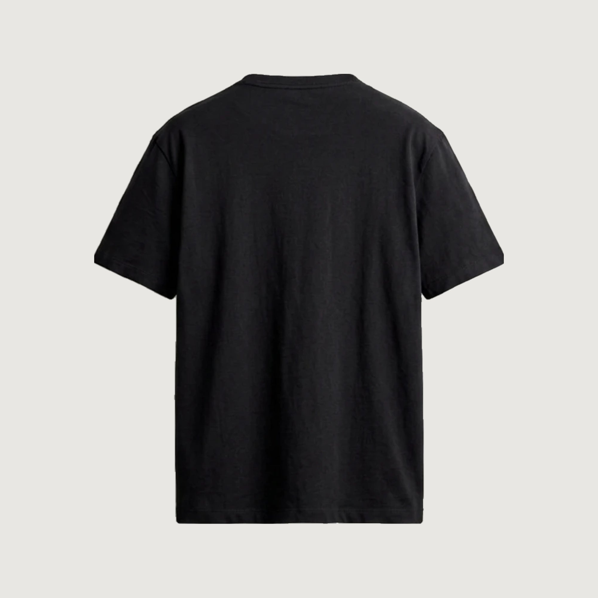 The Tonal Wordmark T-Shirt in black, back, left plain