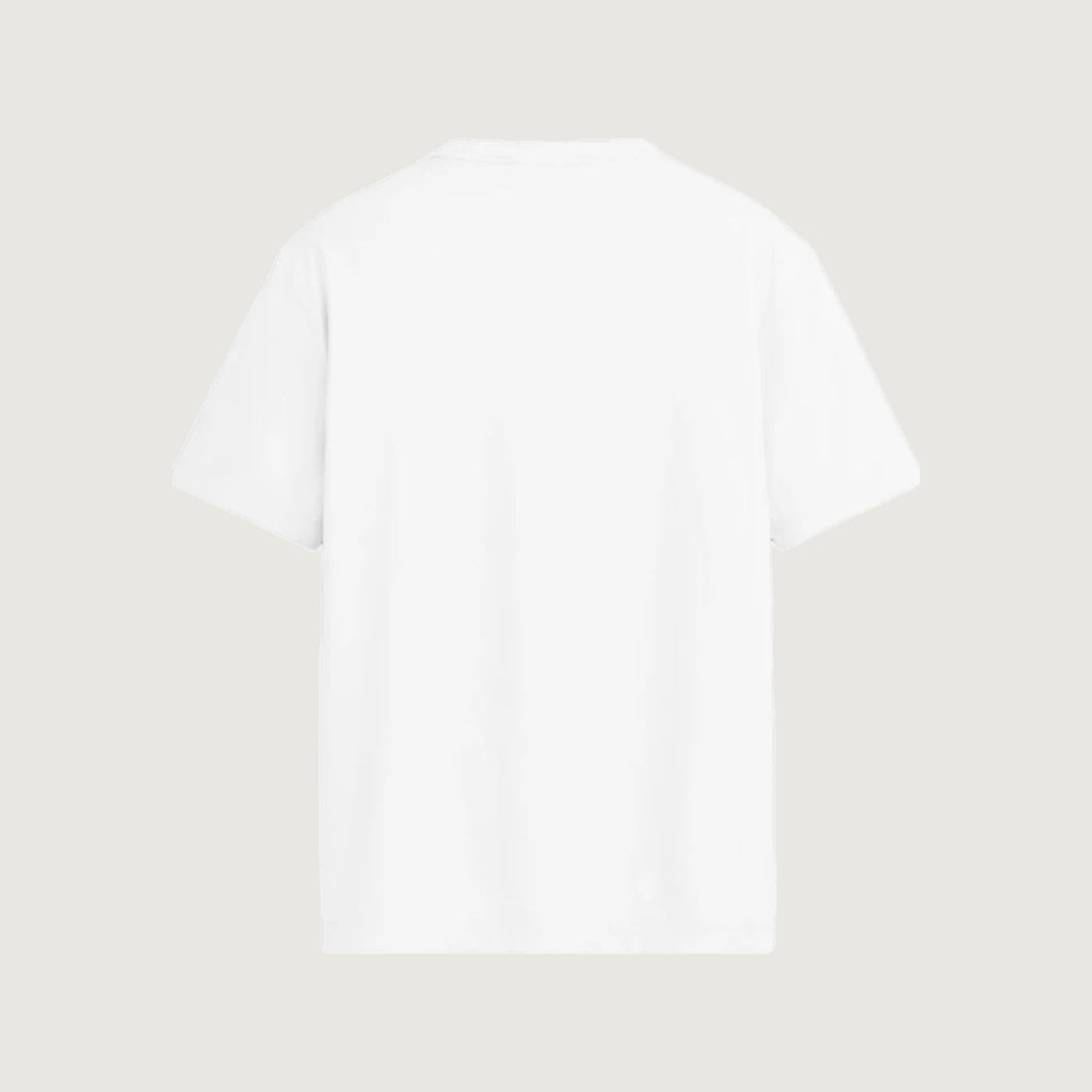 The Tonal Wordmark T-Shirt in white, back, left plain