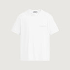 The Tonal Wordmark T-Shirt in white, front, Oberndörfer Milano embroidered at the chest in matching white thread