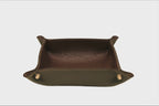 Dark Green and Brown Leather Tray, video - Oberndörfer Milano